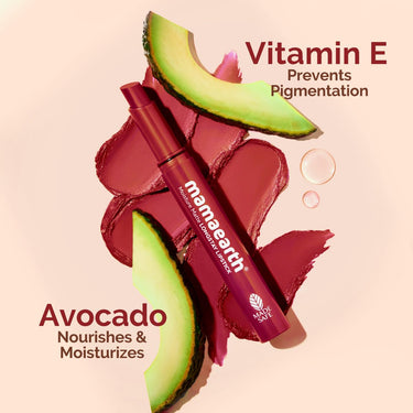 Mamaearth Moisture Matte Longstay Lipstick With Avocado Oil & Vitamin E For 12 Hour Long Stay - 11 Cherry Punch -2 G